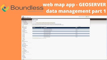 BoundlessGeo Suite geoserver data management part 1