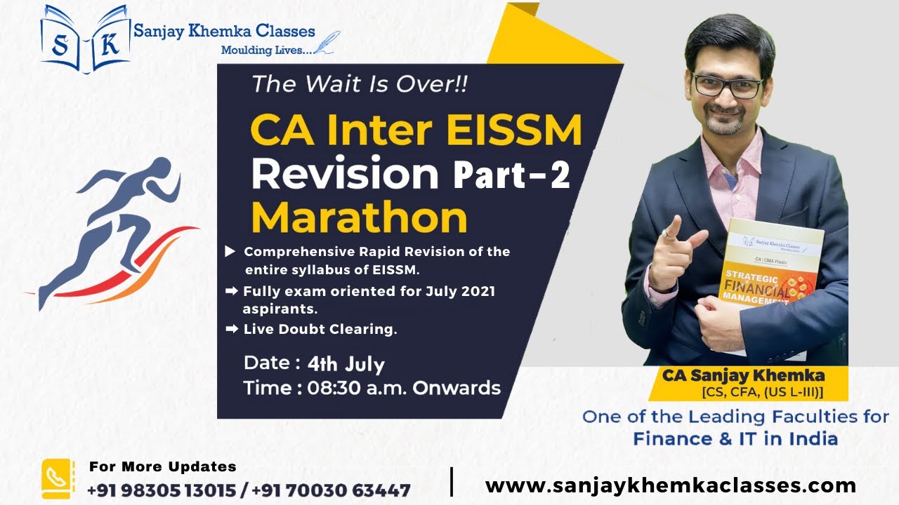 CA Inter EISSM Revision Marathon Part - 2 | CA Sanjay Khemka - YouTube