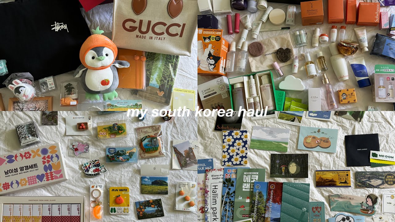 everything i brought back from south korea! everything skincare, snacks, clothes, & souvenirs 🧴🫧🛍️