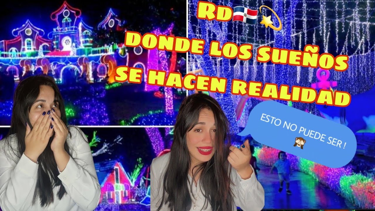 PARQUE DE LUCES EN SANTO DOMINGO😍 🇩🇴CUBANA REACCIONA 🇨🇺ESTO NO PUEDE SER REAL😱😳🎄🎊😍