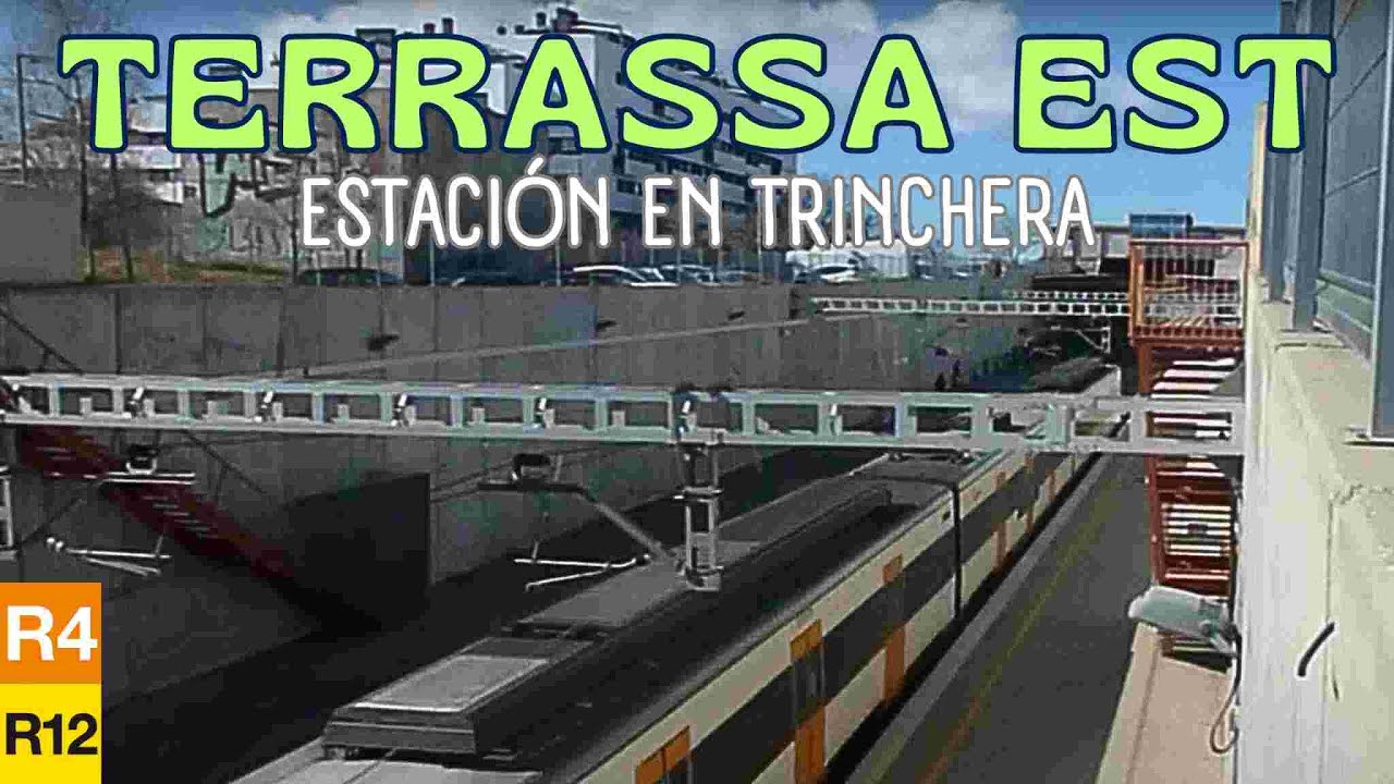 Trenes RODALIES RENFE líneas R4 y R12 en la estación TERRASSA EST - YouTube