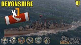 Devonshire 7 Kills & 142k Damage | World of Warships Gameplay