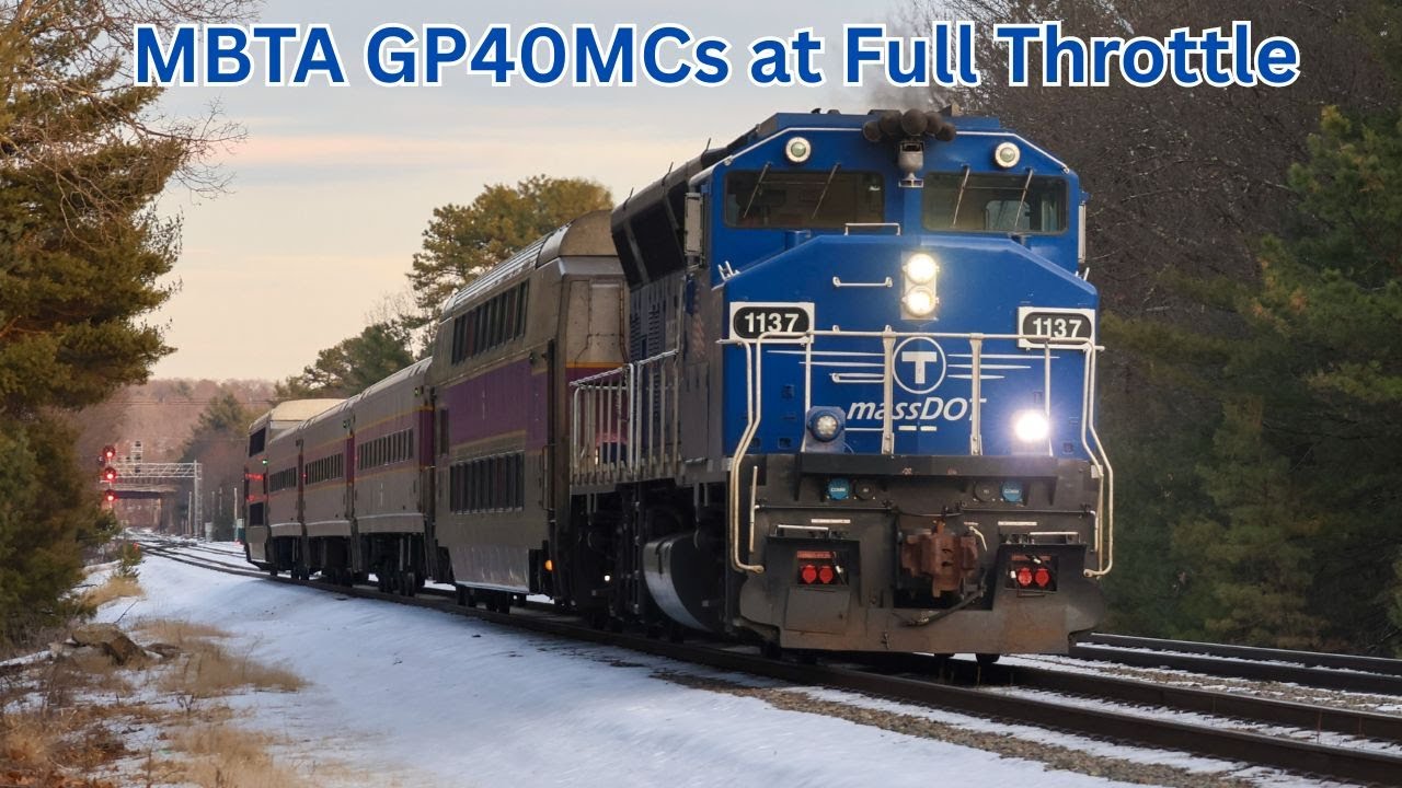 MBTA GP40MCs at Full Throttle