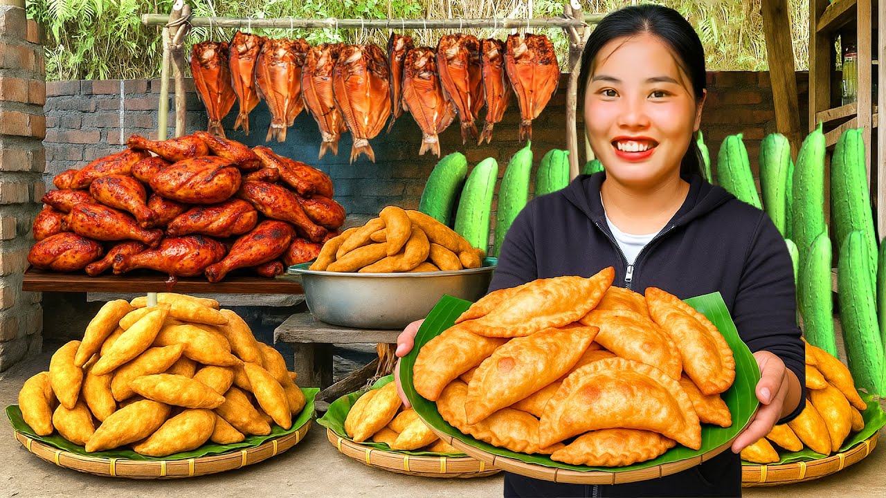 Cómo hacer albóndigas de carne coreanas [Banh Goi en Vietnam] para vender con una madre soltera