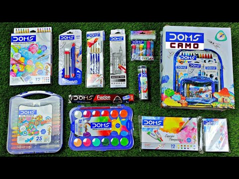 Doms Junior Art kit Unboxing | Doms Smart Coloring kit Bag | Doms Art and  Craft kit - YouTube