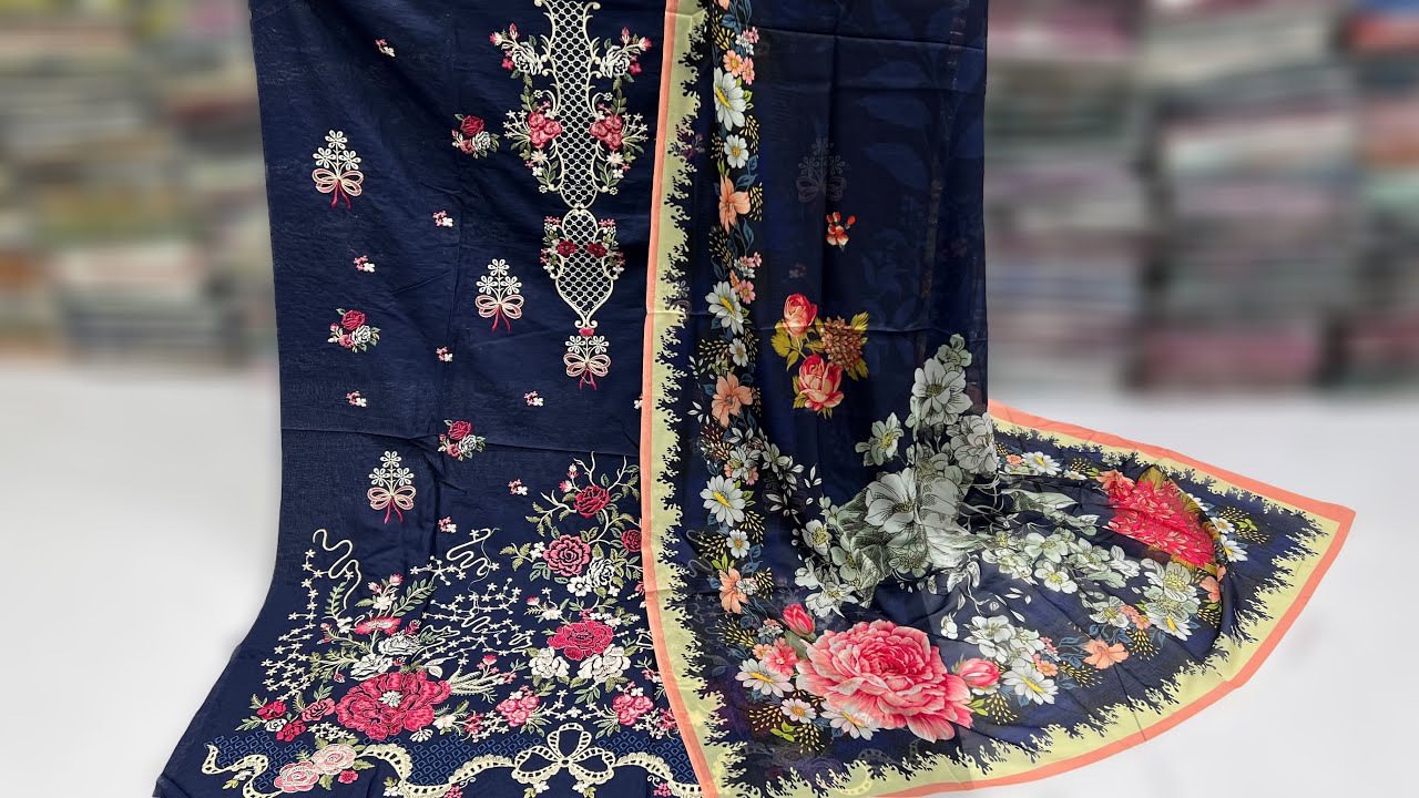 Luxury Lawn Embroidered with | Digital Print Silk/Monark Dupatta | New Arrivals 2026