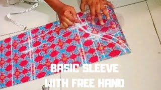 how to cut the hand of a dress HOW TO CUT SLEEVES WITH FREE HAND METHOD Full HD