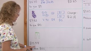 Making change by counting up - beginner lesson