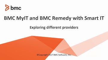 BMC MyIT: How to Explore Different Providers in MyIT SmartIT