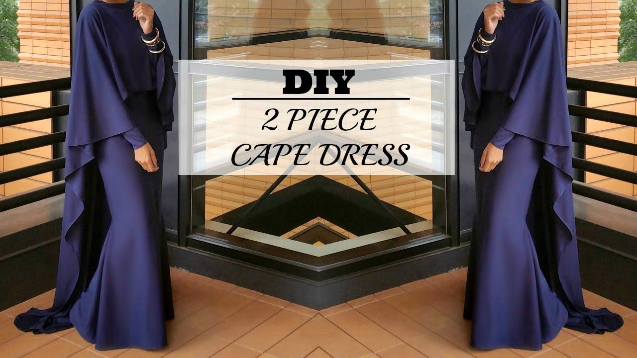 Cape Sleeve Maxi Dress