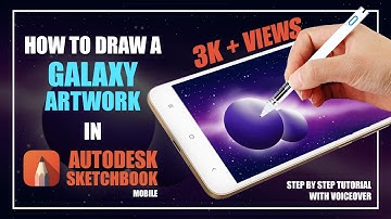 How to draw a GALAXY artwork | In Mobile | Autodesk sketchbook| Digital painting #autodesksketchbook
