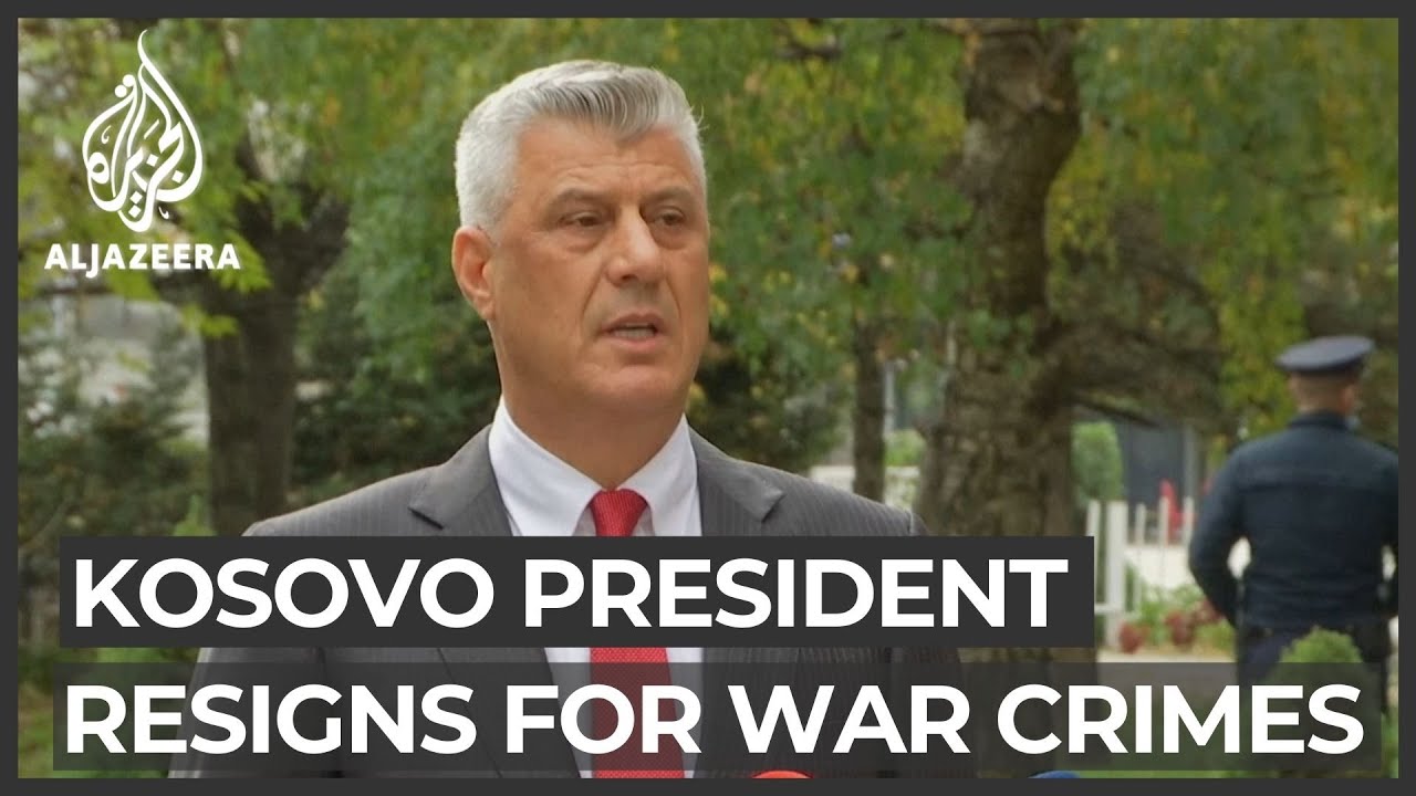 Kosovo president resigns to face war crimes charges