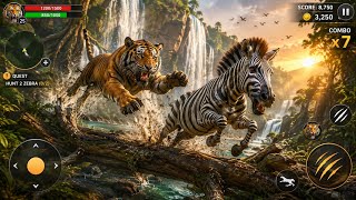 Wild Tiger Attack on Zebra | Realistic Jungle Survival