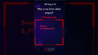 PHP Form Data Always Empty? Fix It In 30 Seconds! #php #shorts