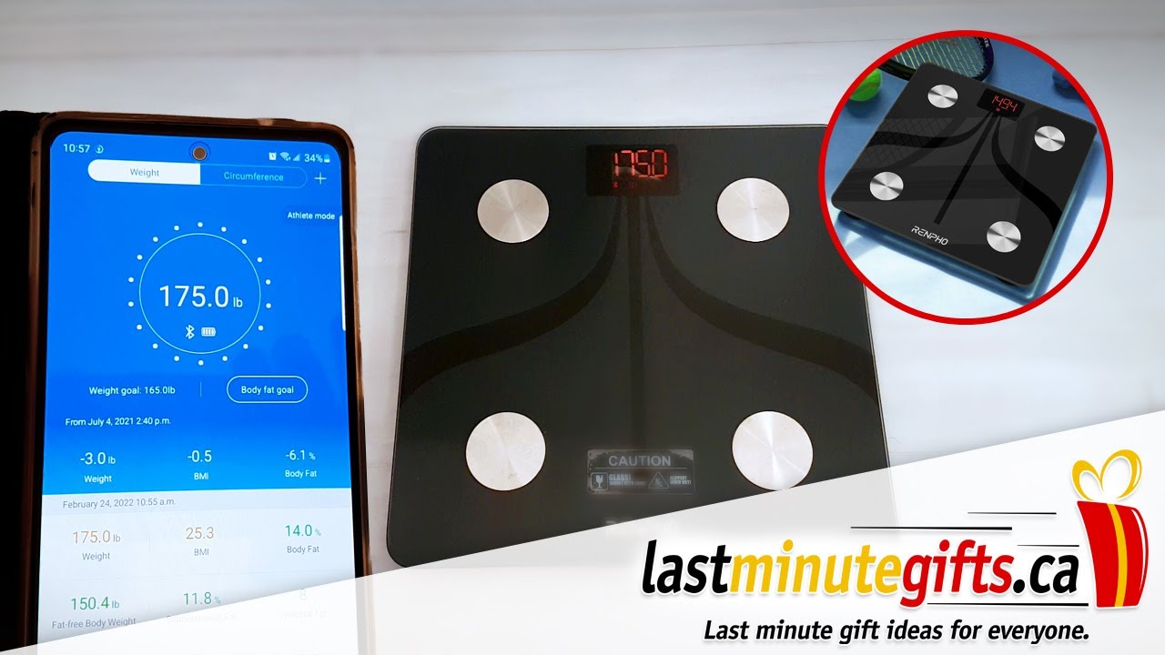 RENPHO Bluetooth Body Fat Weight Scale - Rechargeable Smart Scale