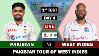 PAKISTAN vs WEST INDIES 1st TEST DAY 4 MATCH LIVE SCORES | PAK vs WI LIVE CRICKET FAN COMMENTARY S2