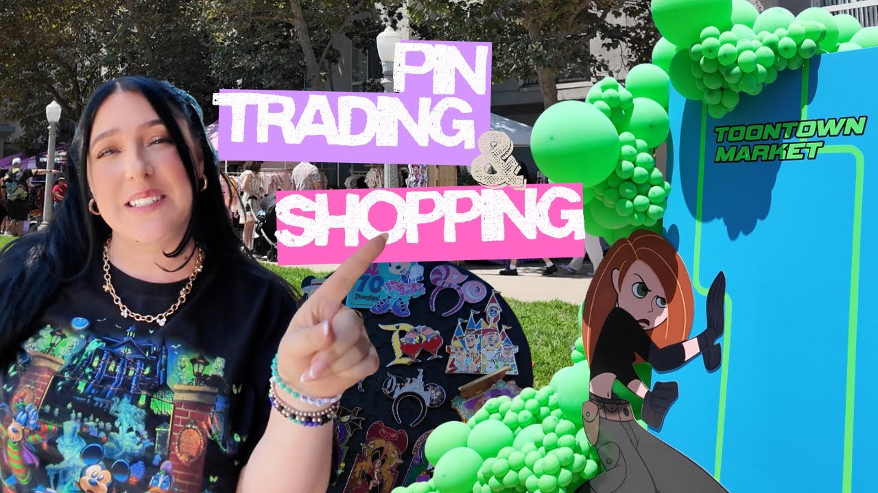Pin Trading & Shopping Small At The Toontown Market in Fullerton California 