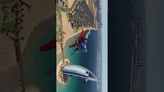 MiG-29 Buzzes Burj Al Arab - Extreme Low Fly in DCS! #shorts