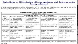 www.icsi.edu ICSI CS EXAM TIME TABLE 2020 POSTPONED DATES, ICSI EXAM JANUARY 2020 screenshot 5