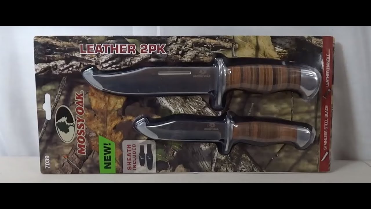 Review MOSSY OAK 2pieces Bowie Knife Fixed Blade Hunting Knives