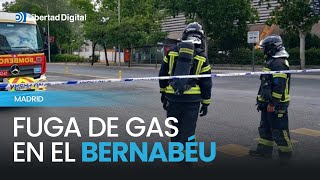 Fuga de gas tras la rotura de una tubería en el Bernabéu