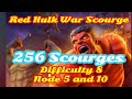 256 Scourges on Difficulty 8: Node 5 and 10 One Shot Marvel Strike Force | War Scourge Free to Play