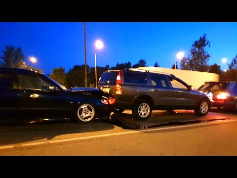 Volvo crash. Volvo XC70 vs Saab 9-5. Volvo for life.