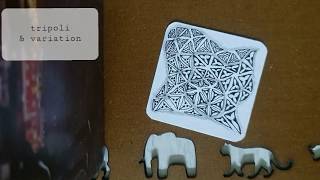 #34: tripoli & variation - Zentangle challenges ~ 禅绕画