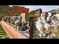 Minecraft train vs collapsing bridge