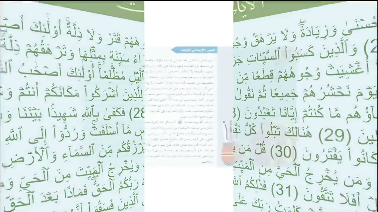 سورة يونس من الآية ٢٦ للآية ٣٣ تفسير ١ مسارات