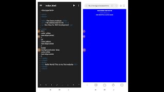 Create Awesome HTML CSS JavaScript from your Android phone Part -1