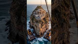The Process of Building This Cliff House #viral #shorts #ytshorts