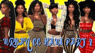 POPPIN HAIRSTYLES, FENDI AND MORE! | URBAN CC HAUL PART 2 | THE SIMS 4