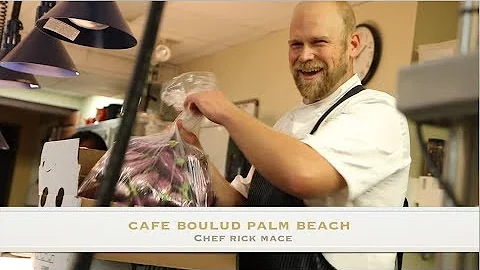Diane and Chef Rick Mace at Cafe Boulud Palm Beach.