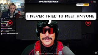 xQc Reacts to DrDisrespect Denying to Ever Meeting or Planning to Meet the Person in his DMs