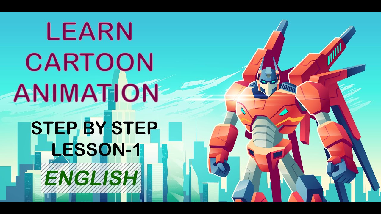 Learn how to create 2D animation in English. Cartoon animator Tutorial ...
