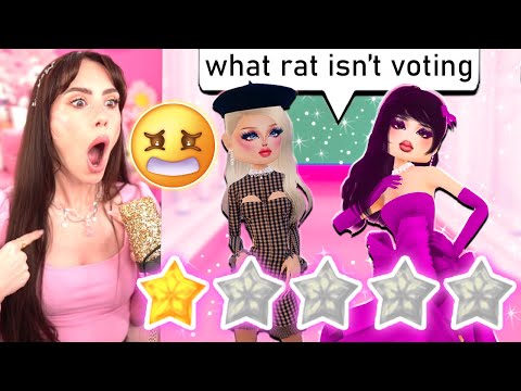 ONLY VOTING PEOPLE 1 STAR IN DRESS TO IMPRESS *THEY GOT SO MAD BUT I ACTUALLY WON*