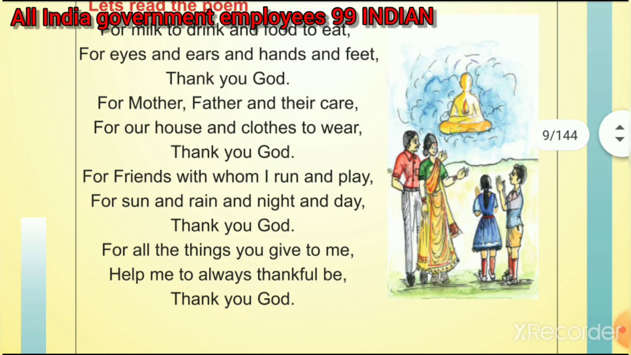Class 4th English Lesson 1 A Thank You Prayer New Syllabus YouTube class-4th-english-lesson-1-a-thank-you-prayer-new-syllabus-youtube