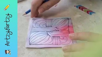 Twisted Corners Tangle Pattern🎀 Artzyfartzy #34 PART 1