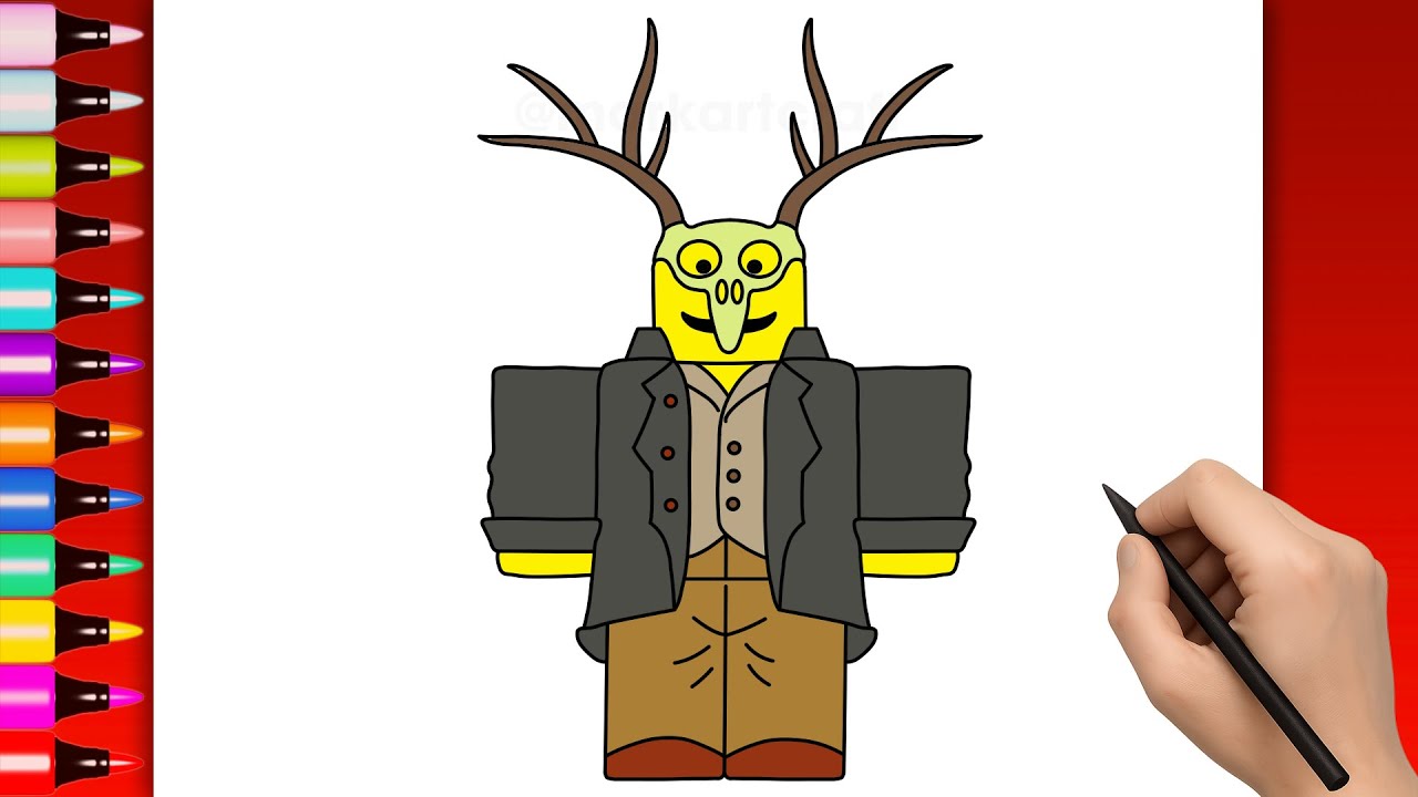 Как нарисовать культиста топора из 99 ночей в лесу [Roblox]