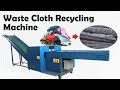 Recycle waste cloth into fiber with the waste cloth shredder machine clothing recyclingmachine