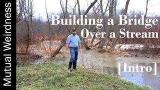 Building a bridge across a stream - watching flood levels by Mutual Weirdness Farm 5,398 views 6 years ago 3 minutes, 11 seconds