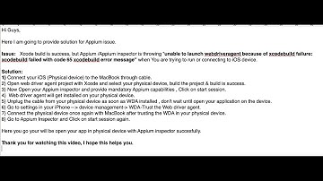 Xcode Build is Success | Appium Errored with unable to launch webdriveragent on physical device
