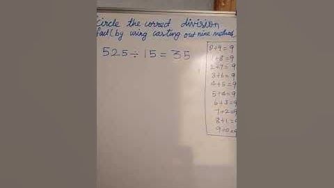 Casting out nine(division)