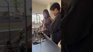 まさかこうくるとは🤣(He didnt expect it🤣) #shorts #夫婦 #家事 #reaction