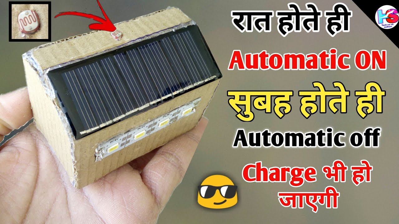 Diy Automatic on off solar charging Light ! LDR project