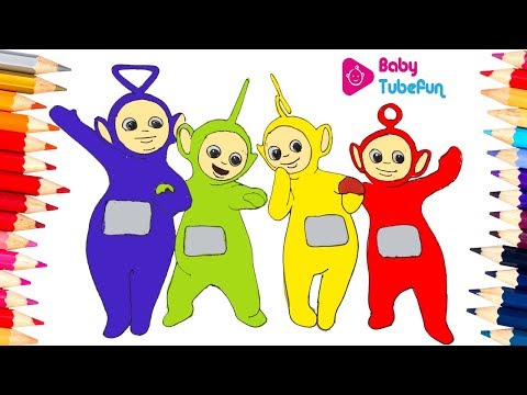 Learn Colors for Kids and Color Teletubbies colouring Page ...