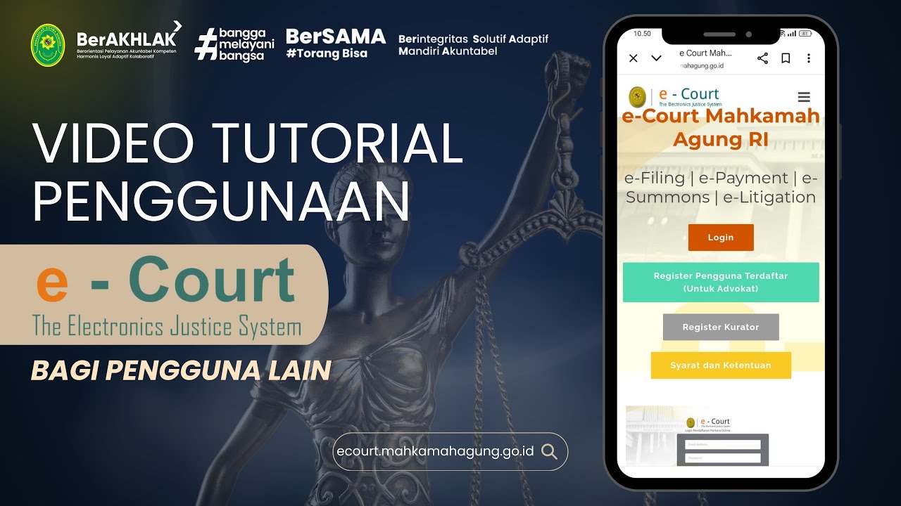 TUTORIAL PENGGUNAAN E-COURT (BAGI PENGGUNA LAIN) - YouTube
