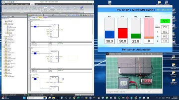 PID menggunakan STEP 7-MicroWIN SMART, pada PLC Huceen