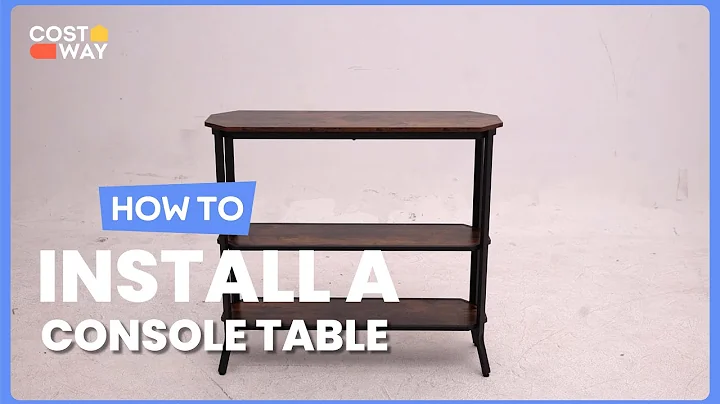 How to Install the 3-Tier Industrial Console Table with Storage Shelves | HV10174 #costway #howto